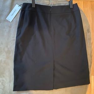 NWT Calvin Klein Petite Lined Black Pencil Skirt for Work